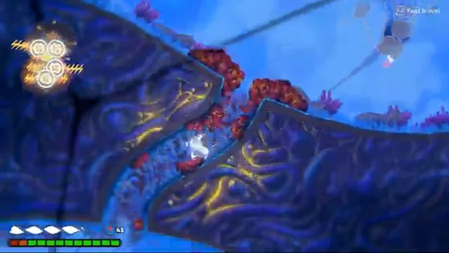 Pathogenic final boss Naegleria Fowleri on screen with lightning strikes and a wavy distortion field across the arena